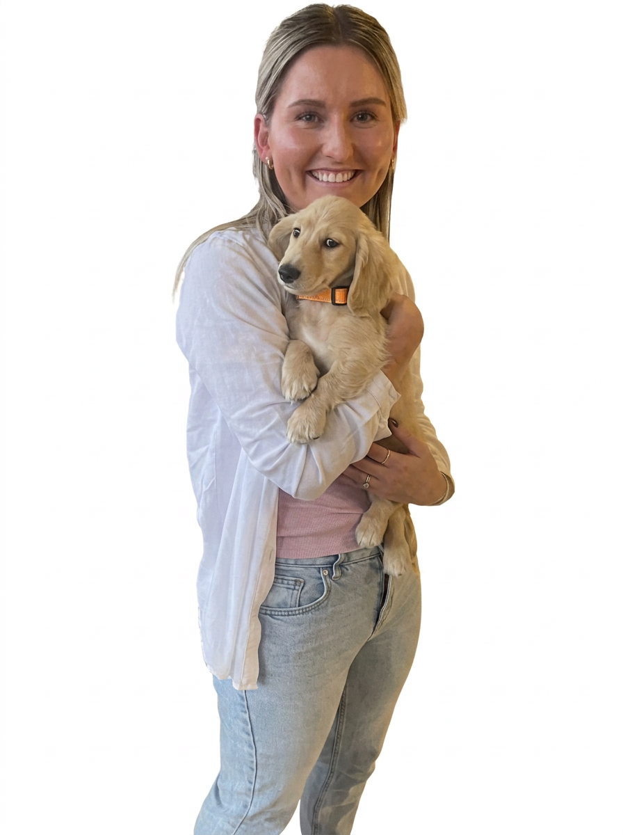 Liv D. with their puppy